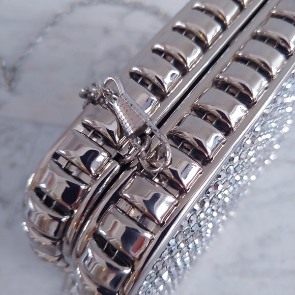 Caché Rhinestone Hardcover Clutch with Strap - Picture 6 of 16